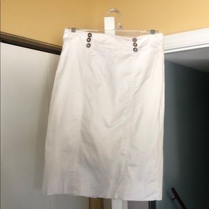 WHBM pencil skirt white 0